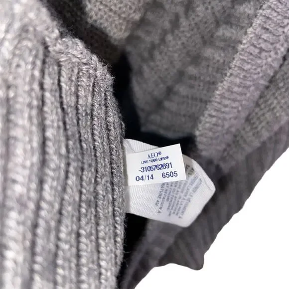 American Eagle Outfitters Woman's Gray Long Sleeve Knit Open Cardigan Size XS - Picture 5 of 8